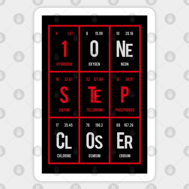 One Step Closer - Periodic Table of Elements Magnet by Distrowlinc